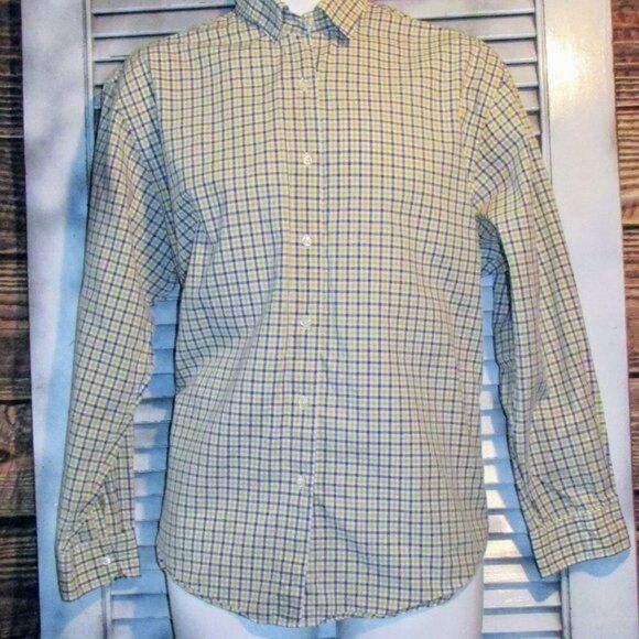 Brooks Brothers Sz 14 Blue and Green Plaid Button Down - Picture 10 of 11
